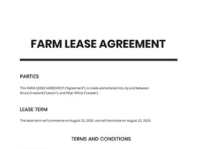 Farm Lease Contract